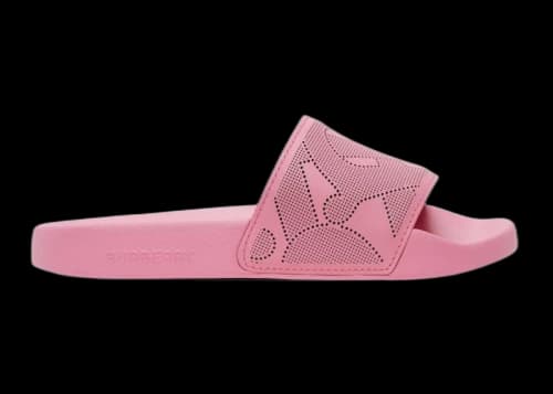 Burberry Perforated Monogram Slides Bubblegum Pink Leather (Women's)