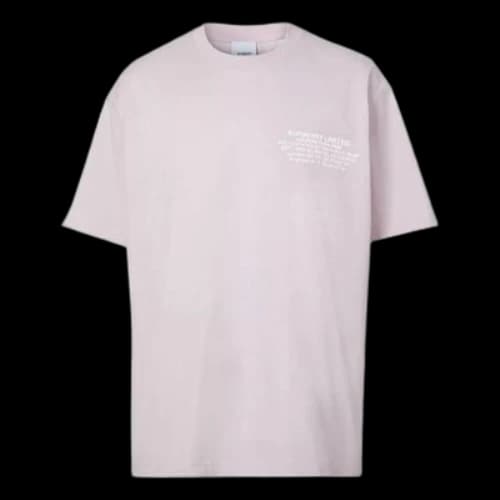Burberry Alphabet Printing Cotton Loose Short Sleeve Pink