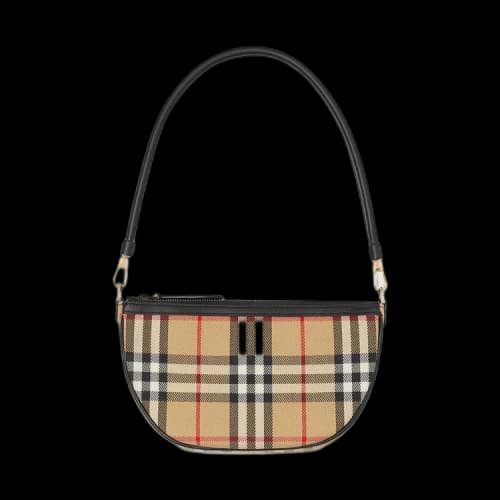 Burberry Olympia Check Pouch Shoulder Bag 'Archive Beige'