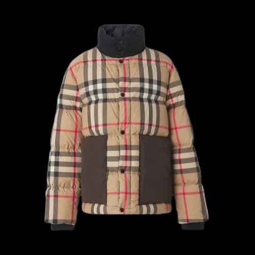 Burberry Vintage Check Puffer Jacket Archive Beige