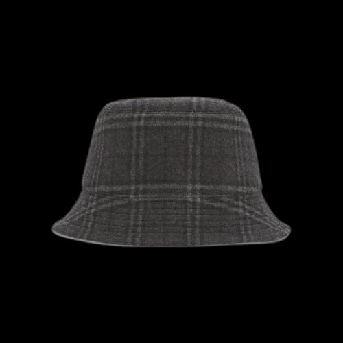 Burberry Wool Check Bucket Hat 'Charcoal Grey'