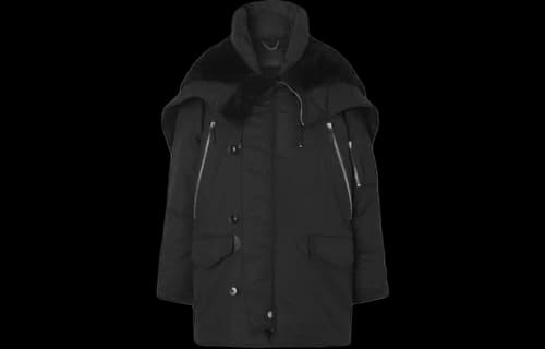 Burberry Cotton Hooded Down Jacket Black