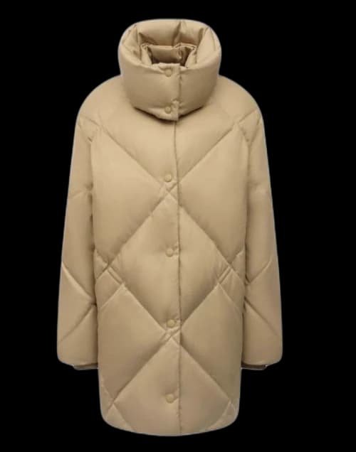 Burberry Diamond Quilted Cotton Gabardine Coat Honey