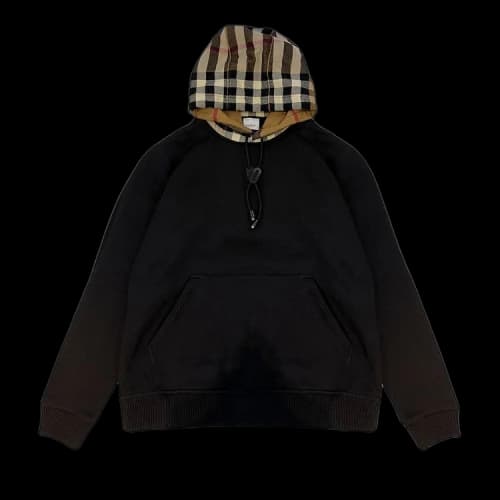 Burberry Hoodie With Check Hood 'Black'