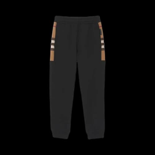 Burberry Check Side Panel Sweatpants 'Black'