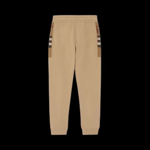 Burberry Check Side Panel Sweatpants 'Camel'