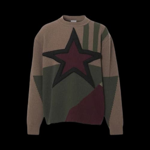 Burberry 7GG Star Intarsia Sweater 'Khaki'