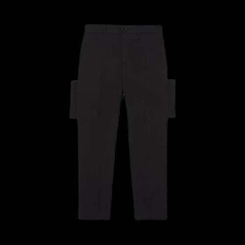 Burberry Panel Detail Grain De Poudre Wool Tailored Trousers 'Black'