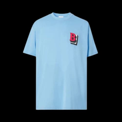 Burberry B Logo Tee 'Soft Cornflower Blue'