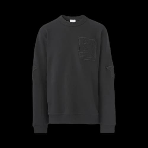 Burberry Letter And Star Graphic Cotton Sweatshirt 'Black'