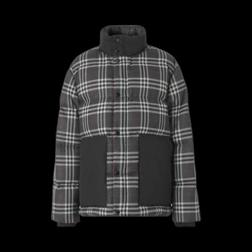 Burberry Check Down-Filled Wool Jacket 'Black'