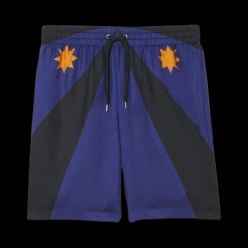 Burberry Silk Shorts Navy Black