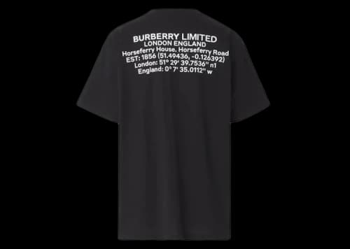 Burberry Location Print T-Shirt Black