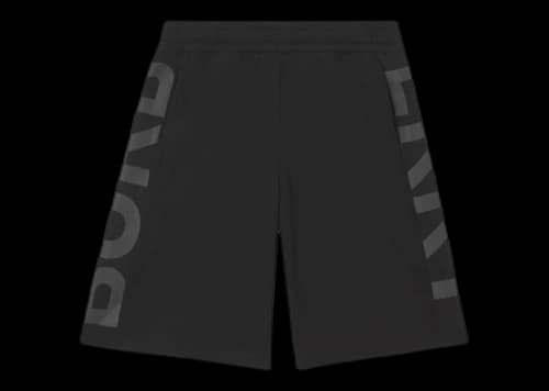 Burberry Logo Print Cotton Shorts Black