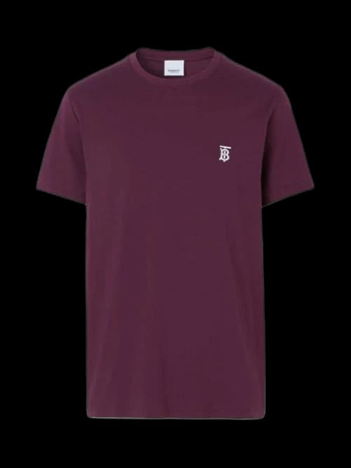 Burberry Monogram Motif Cotton T-Shirt Deep Maroon