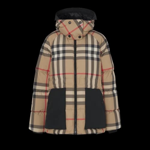 Burberry Tartan Down Jacket 'Archive Beige'