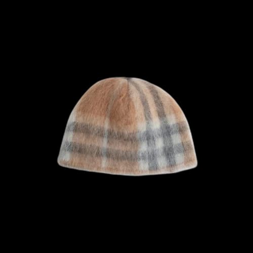 Burberry Giant Check Knit Beanie 'Dusty Caramel'