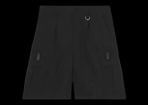 Burberry D-Ring Detail Cotton Gabardine Cargo Shorts Black