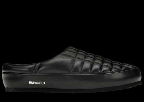 Burberry Leather Quilted Slipper Black