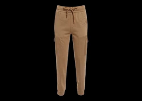 Burberry Women's Archway Logo Embroidered Track Pants Camel Beige