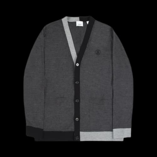 Burberry Knit Cardigan Sweater 'Charcoal'