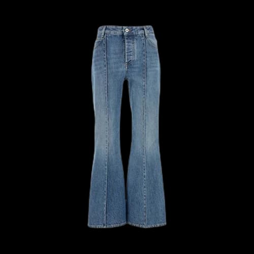 Bottega Veneta Cropped Kick Flare Leg Denim 'Mid Blue'