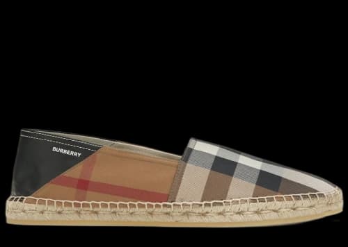 Burberry Check Espadrilles Birch Brown