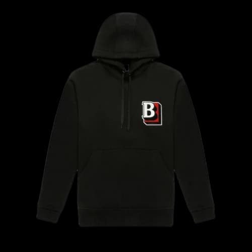 Burberry Patch Logo Hoodie Black