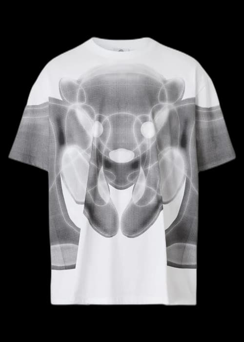 Burberry Thomas Bear Print Cotton Oversized T-shirt White/Grey