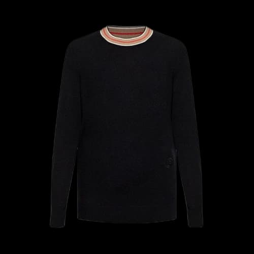 Burberry Contrast Collar Sweater 'Black'