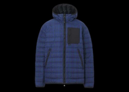 Burberry Check Print Padded Down Jacket Oceanic Blue