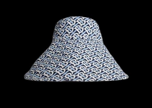 Burberry TB Monogram Logo Fisherman Bucket Hat Blue