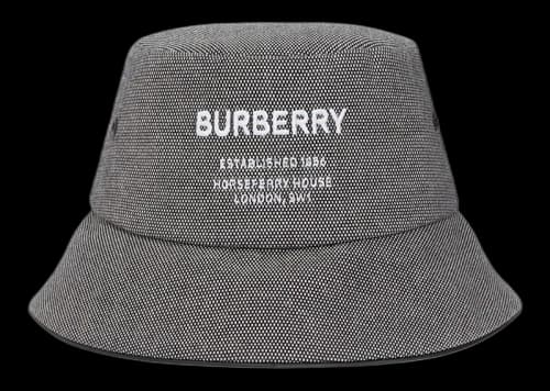 Burberry Horseferry Motif Bucket Hat Gray
