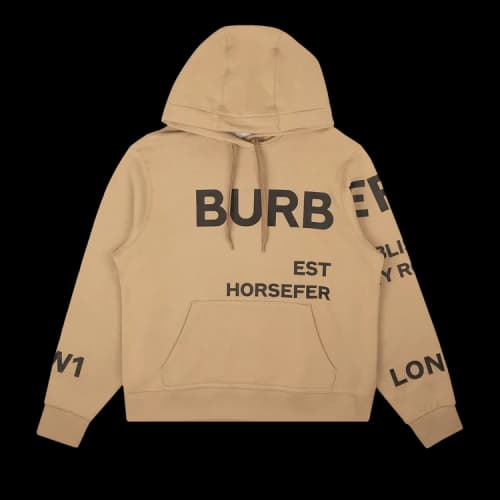 Burberry Oversized Print Hoodie 'Camel'