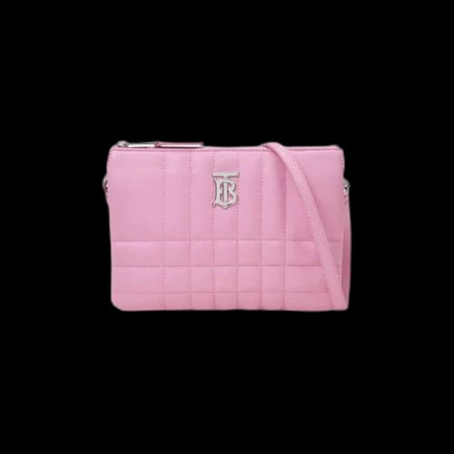 Burberry Quilted Lola Twin Pouch 'Primrose Pink'