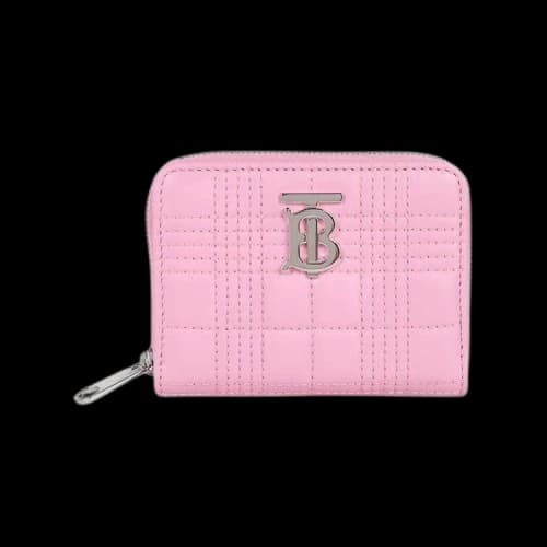 Burberry Quilted Lola Zip Wallet 'Primrose Pink'