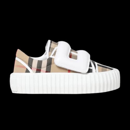 Burberry Mark Check Single Strap Sneaker Kids 'Archive Beige'