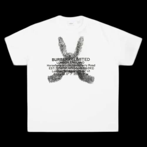 Burberry Montage Print Oversized T-Shirt White/Black