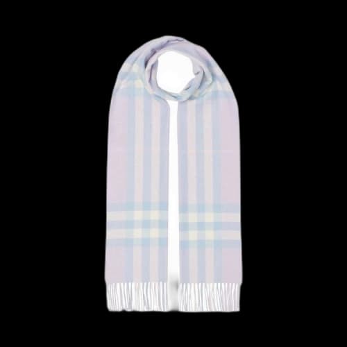 Burberry Giant Check Cashmere Scarf 'Soft Lilac'