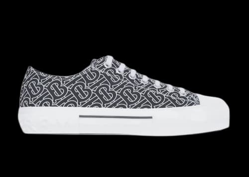 Burberry Monogram Print Cotton Low Black White