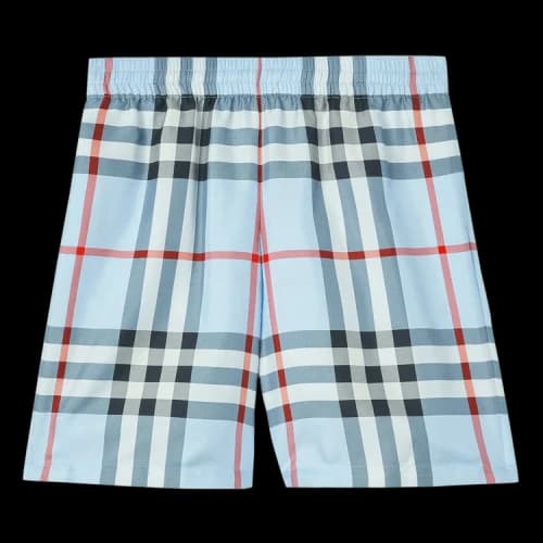 Burberry Check Silk Shorts 'Pale Blue'