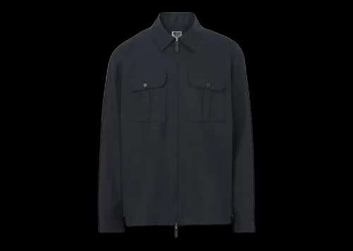 Burberry Hawes Cotton Zip Up Jacket Navy