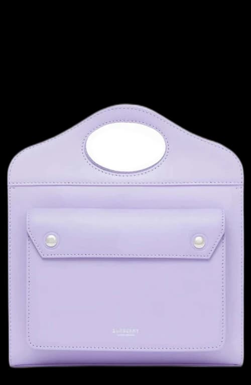 Burberry Mini Leather Pocket Bag Soft Violet