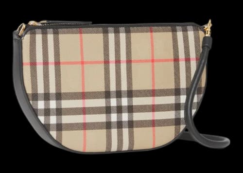 Burberry Vintage Check Cotton Olympia Pouch Archive Beige