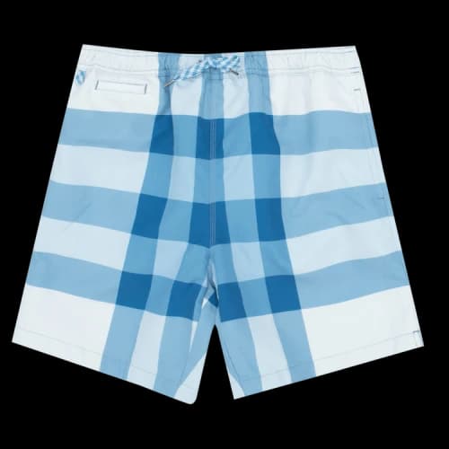Burberry Check Drawstring Shorts 'Sky Blue'