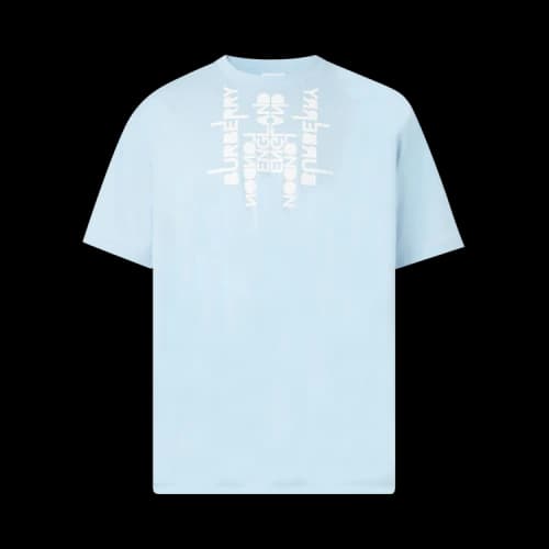 Burberry Logo Print Oversized T-Shirt 'Pale Blue'