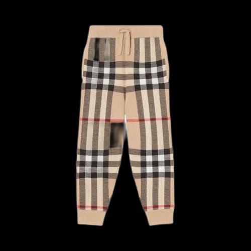 Burberry Kids Vintage Check Drawstring Trousers 'Archive Beige'
