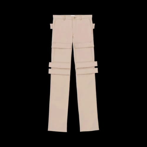 Burberry Panel Detail Cargo Trousers 'Soft Fawn'