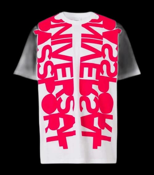 Burberry Universal Passport Cotton T-Shirt White/Red