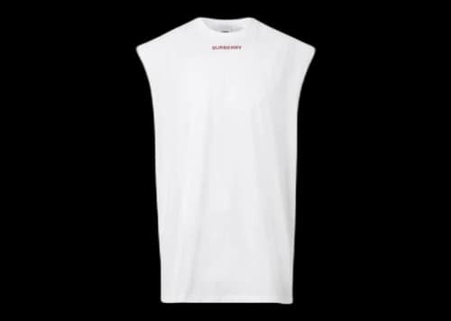 Burberry Sleeveless Cotton Oversized Top White
